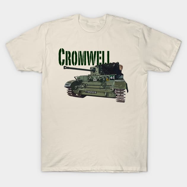 British Cromwell tank T-Shirt by BearCaveDesigns